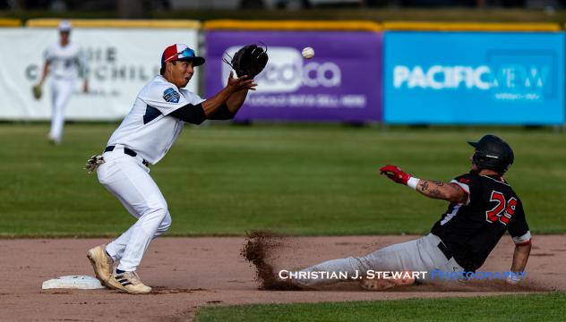 Kamloops NorthPaws' Felix Chenier-Roundeau in action