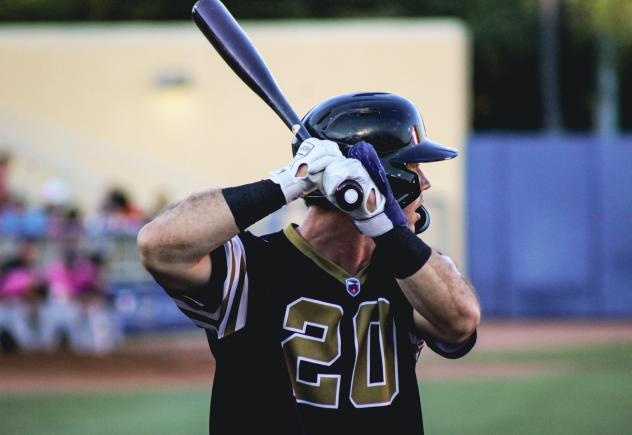 Biloxi Shuckers' Tristen Lutz at bat