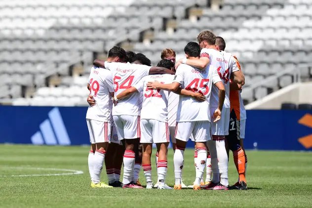 Chicago Fire FC II huddle