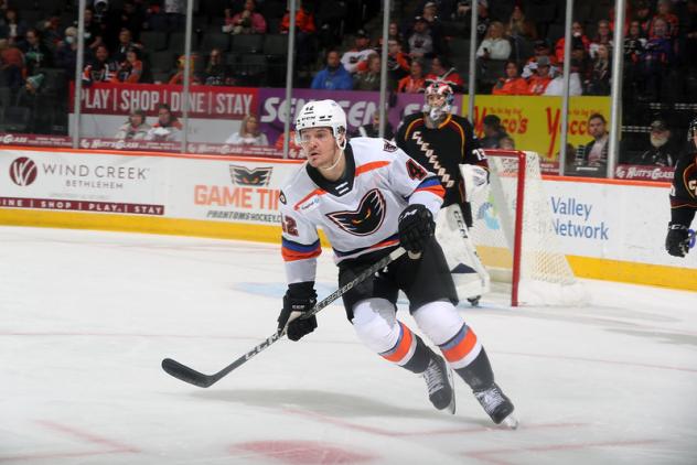 Kevin Connauton with the Lehigh Valley Phantoms