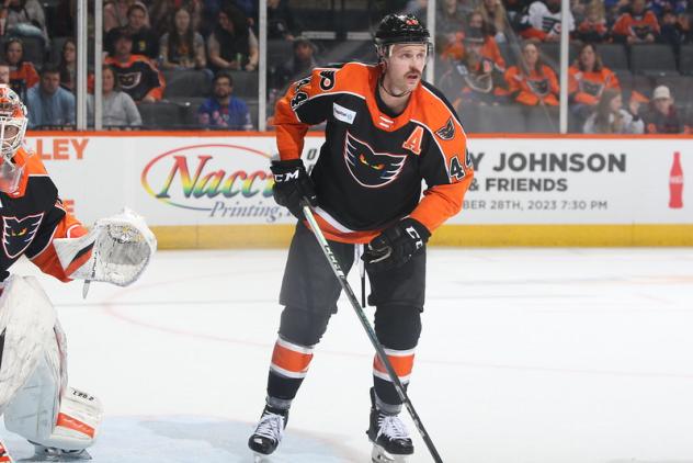 Hayden Hodgson with the Lehigh Valley Phantoms