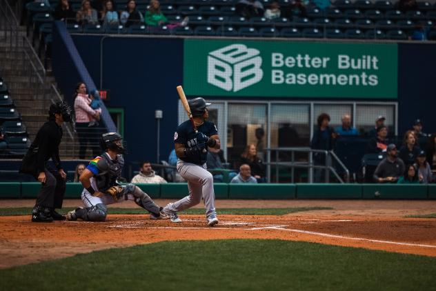 Somerset Patriots' Jeisson Rosario at bat