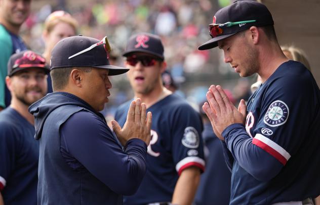 Tacoma Rainiers' Brad Marcelino and Cade Marlowe on game day