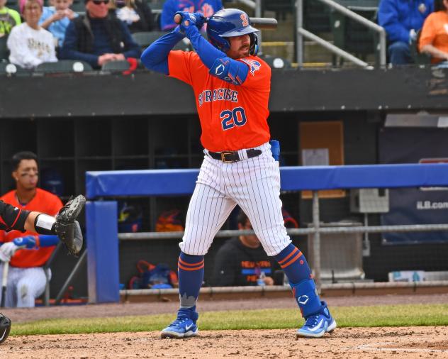 Syracuse Mets' Danny Mendick at bat
