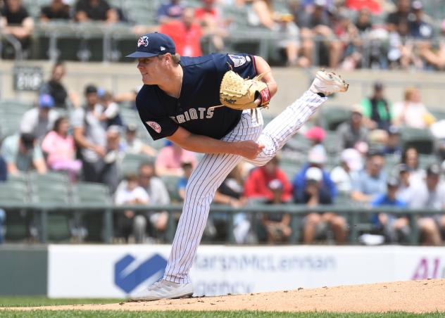 Somerset Patriots' Richard Fitts in action