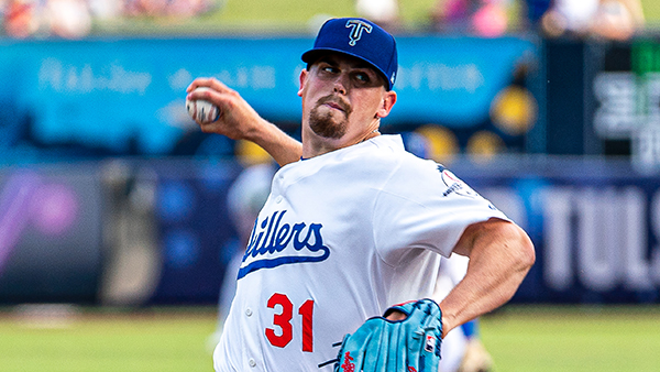 Tulsa Drillers' Landon Knack in action