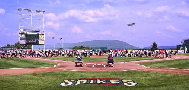State College Spikes' first gameday pitch