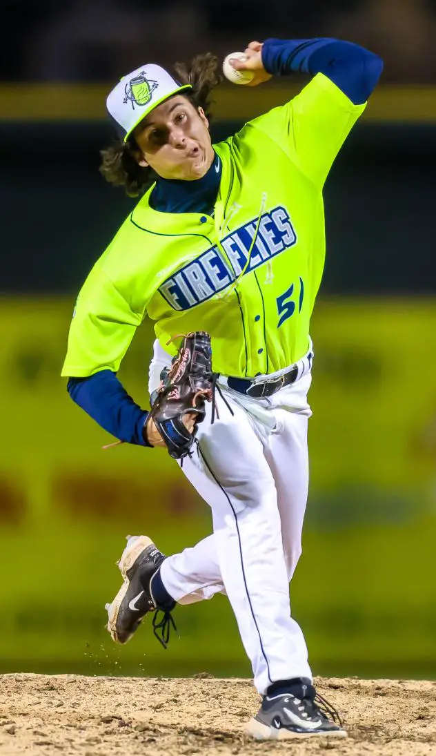 Columbia Fireflies' Cooper McKeehan in action