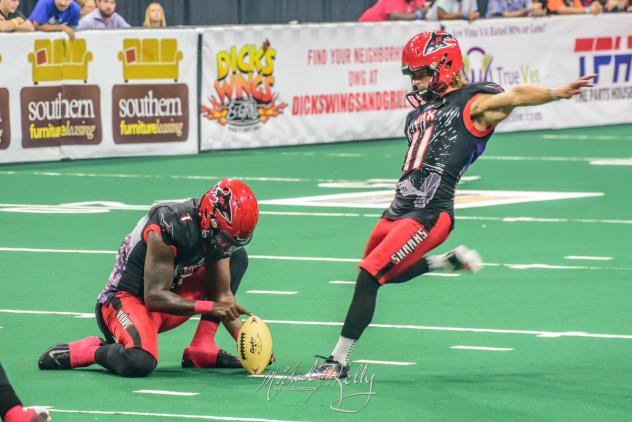 Jacksonville Sharks kicker Nick Belcher