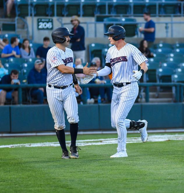 Somerset Patriots' Austin Wells and TJ Rumfield