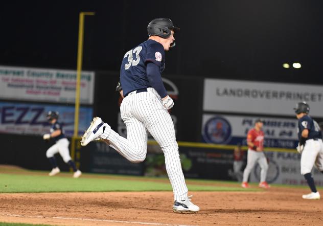 Somerset Patriots' Eric Wagaman in action