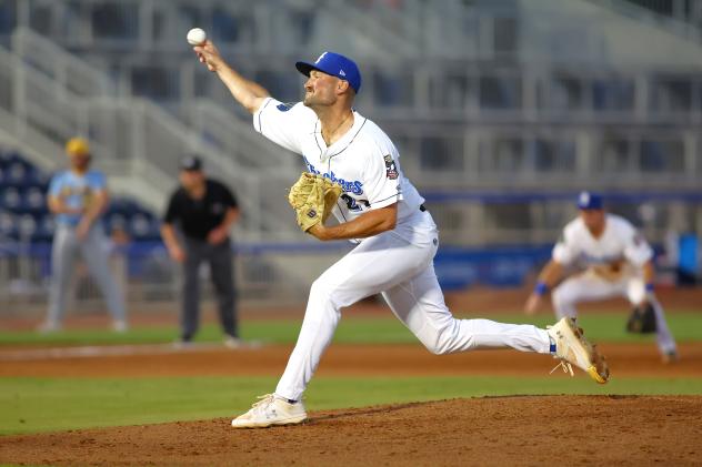 Biloxi Shuckers' James Meeker on the mound