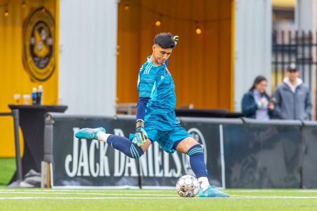 Goalkeeper Luis Zamudio with Loudoun United FC
