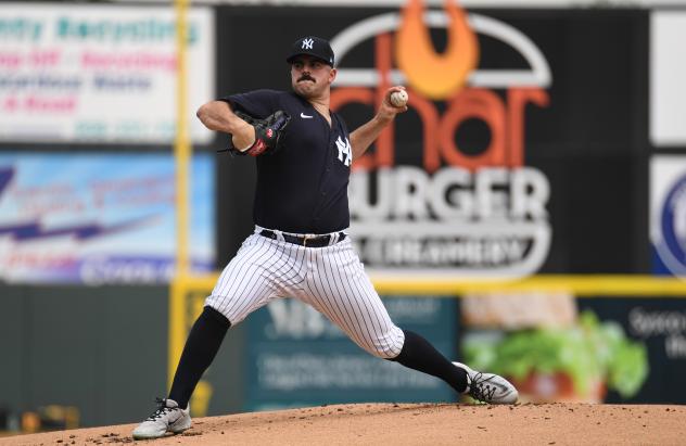 New York Yankees' LHP Carlos Rodon in action