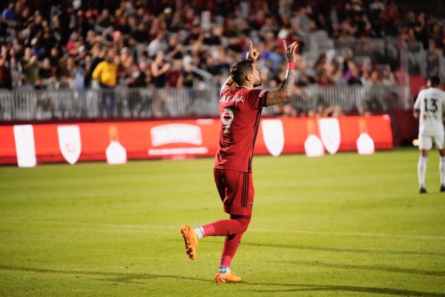 Phoenix Rising FC's Manuel Arteaga on the field