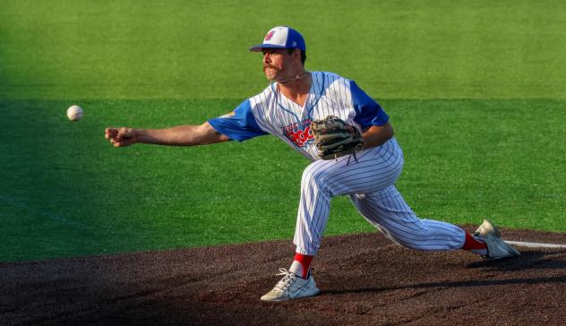 Green Bay Rockers' Brett Sanchez on the mound