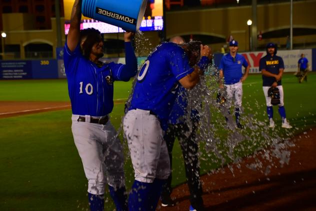 Biloxi Shuckers celebrate win