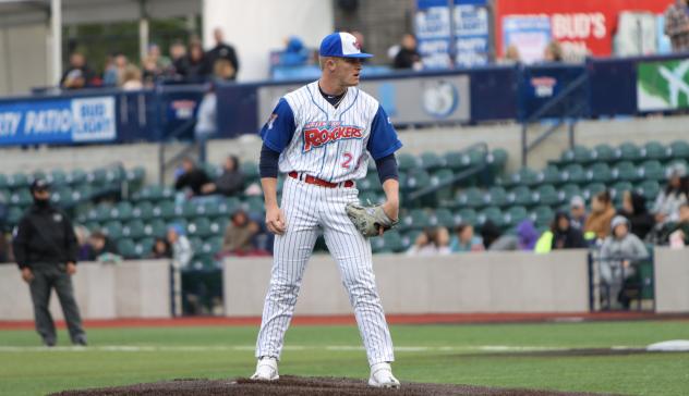 Green Bay Rockers' Cole Peschl on the mound