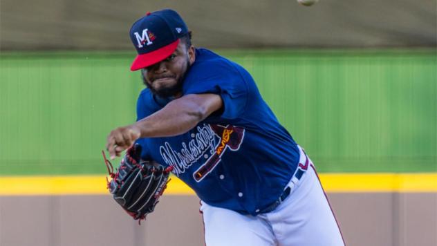 Mississippi Braves' Luis De Avila in action