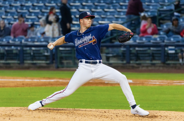 Mississippi Braves' Tanner Gordon in action