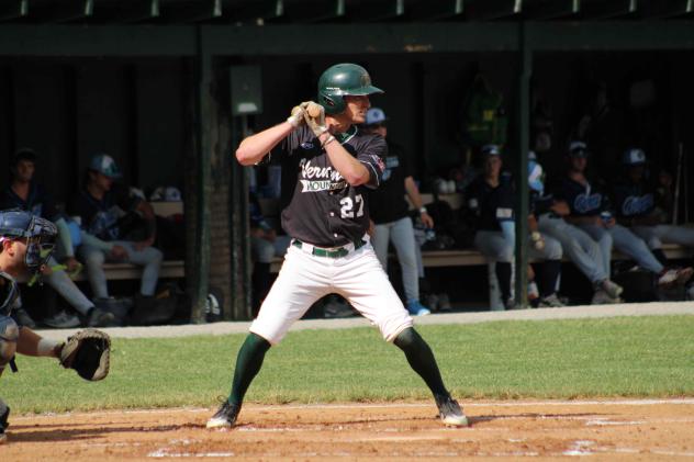 Vermont Mountaineers' Tyler Cox at bat
