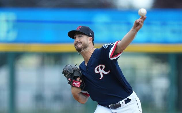 Tacoma Rainiers' Eric Stout in action