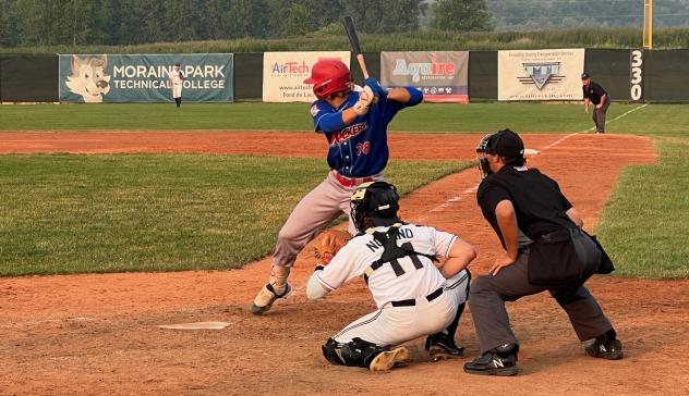 Green Bay Rockers' Kyle West at bat