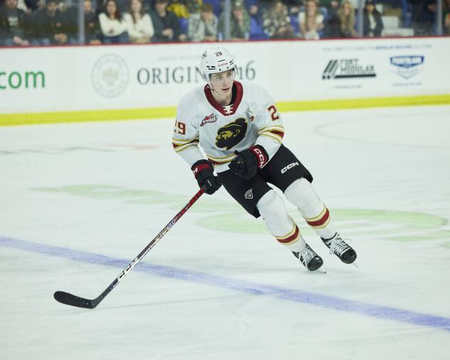 Vancouver Giants' Samuel Honzek in action