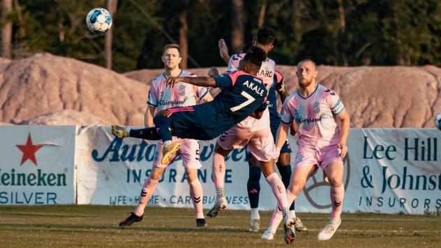 South Georgia Tormenta FC's Mukwelle Akale in action