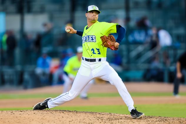 Columbia Fireflies' Marcus Olivarez in action
