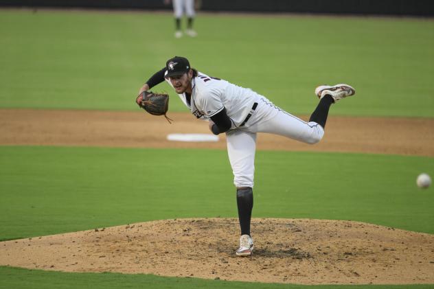Fayetteville Woodpeckers' Manuel Urias on the mound