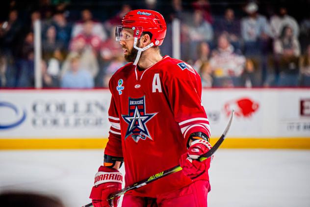 Allen Americans forward Colton Hargrove