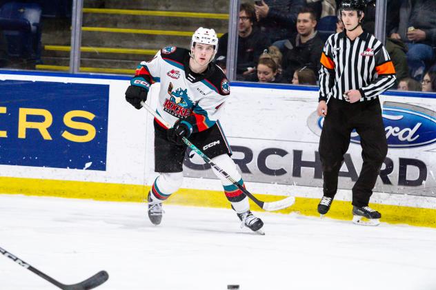 Caden Price with the Kelowna Rockets