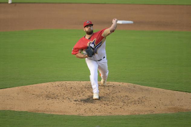Fayetteville Woodpeckers' Luis Angel Rodriguez on the mound