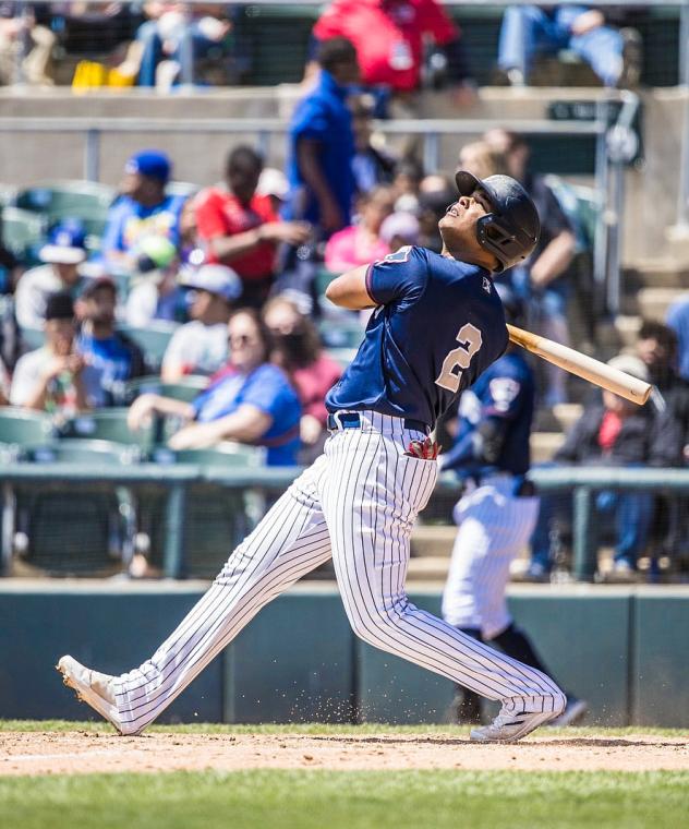 Somerset Patriots' Jeisson Rosario at bat