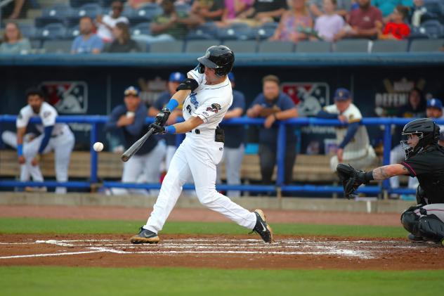 Biloxi Shuckers' Tyler Black at bat