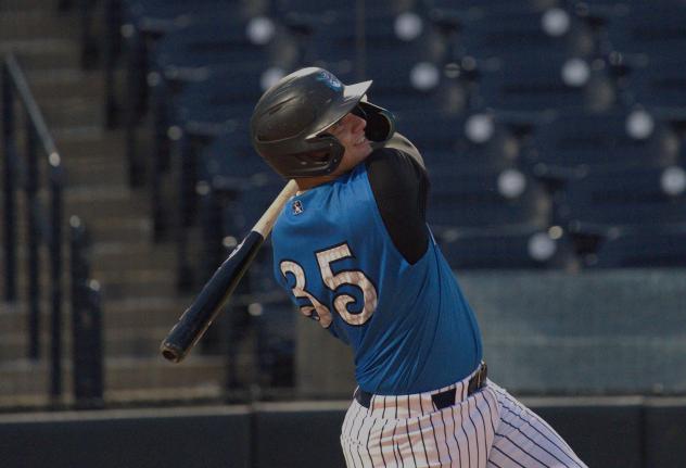 Tampa Tarpons' Jesus Rodriguez at bat