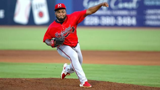 Mississippi Braves' Luis De Avila on the mound