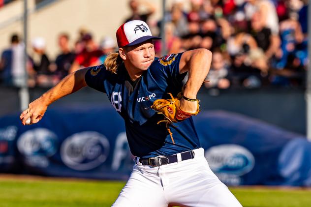 Victoria HarbourCats' Jack Seward on the mound