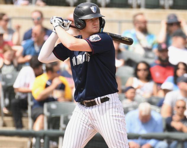 Tyler Hardman of the Somerset Patriots