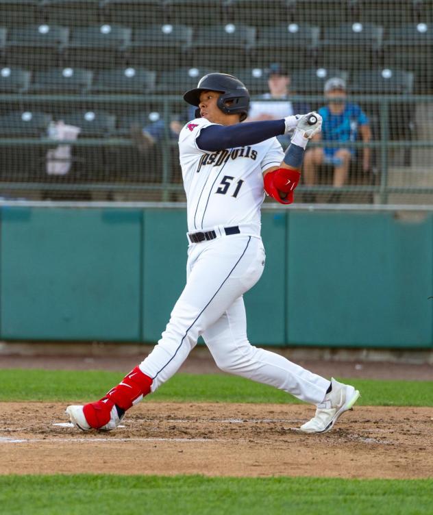 Tri-City Dust Devils' Ryan Hernandez at bat