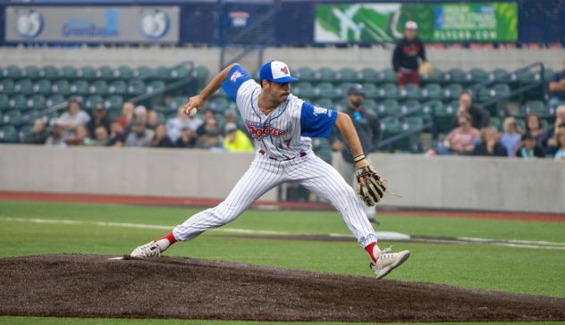 Green Bay Rockers pitcher Brett Sanchez