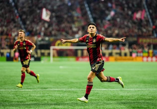 Atlanta United's Thiago Almada on the field