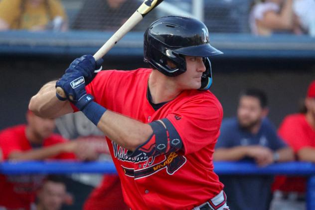 Mississippi Braves' Landon Stephens at bat