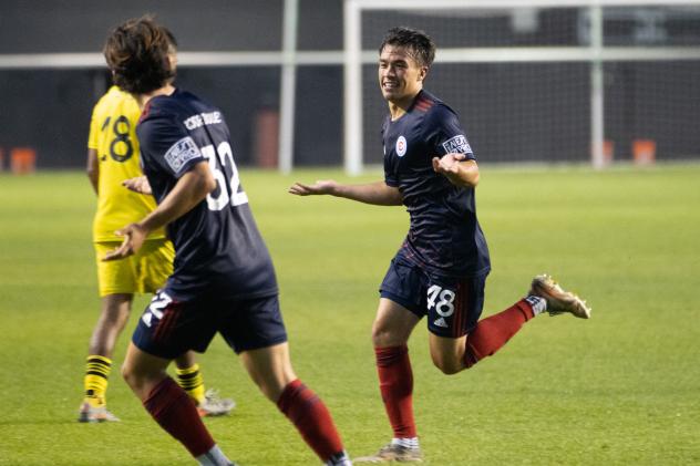 Chicago Fire FC II's Missael Rodríguez and Charlie Ostrem on the field