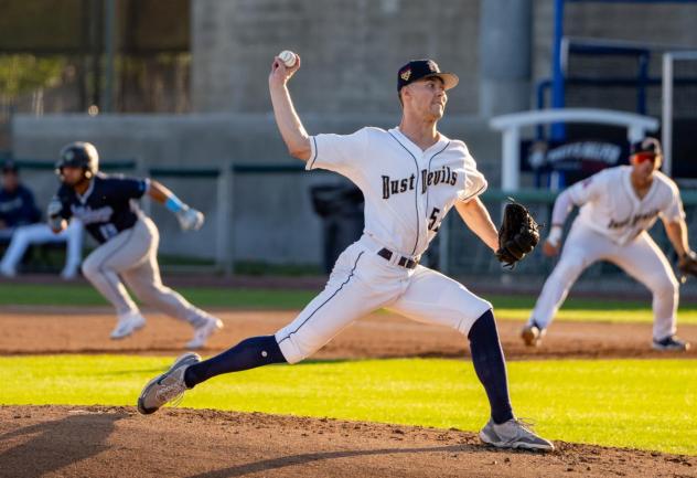 Tri-City Dust Devils' Bryce Osmond on the mound