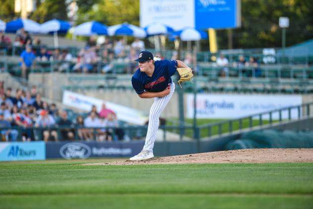 Somerset Patriots' Richard Fitts on the mound