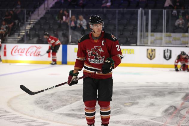 Forward Adam Cracknell with the Tucson Roadrunners