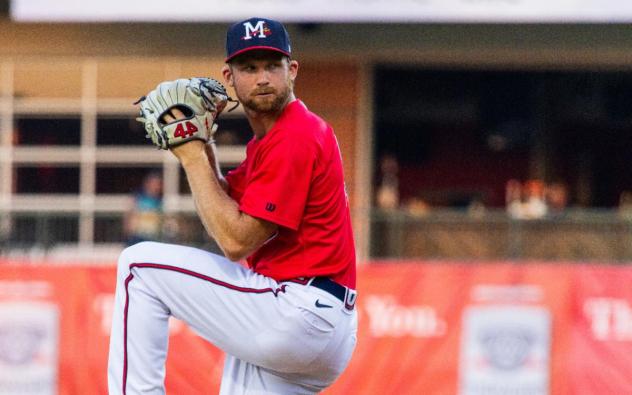 Mississippi Braves' Kyle Wilcox in action