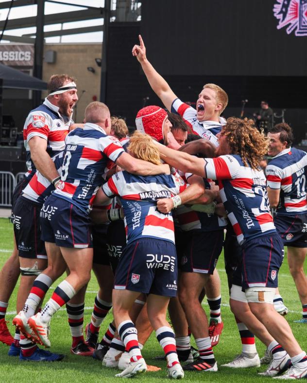 New England Free Jacks celebrate the Major League Rugby Championship